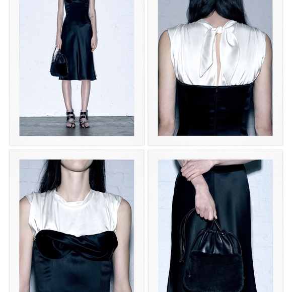 Alexander Wang Satin Trompe l'Oeil Cocktail Dress - Picture 3 of 4